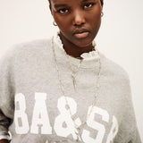 Sweatshirt Cinza com Logótipo Branco Benjamin | ba&sh