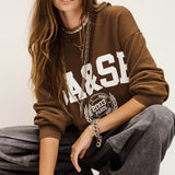Sweatshirt Castanha com Logótipo Branco Benjamin | ba&sh