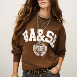 Sweatshirt Castanha com Logótipo Branco Benjamin | ba&sh
