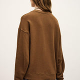 Sweatshirt Castanha com Logótipo Branco Benjamin | ba&sh