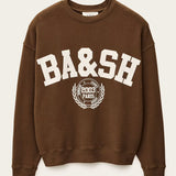 Sweatshirt Castanha com Logótipo Branco Benjamin | ba&sh