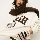 Sweatshirt Bege com Logótipo Castanho Fenja | ba&sh