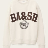 Sweatshirt Bege com Logótipo Castanho Fenja | ba&sh