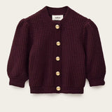 Cardigan Malha Tricotada Bordeaux Garance | ba&sh