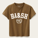 T-shirt Café com Logótipo Branco | ba&sh
