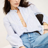 Blusa Boho Bordada Azul Jacky | ba&sh