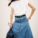 Saia Longa Light Blue Laddie | ba&sh