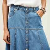 Saia Longa Light Blue Laddie | ba&sh