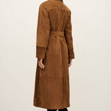 Trench Coat em Pele Camel Maina | ba&sh