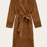 Trench Coat em Pele Camel Maina | ba&sh