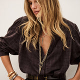 Blusa Castanha Boho Chic Bordada Melody | ba&sh