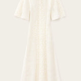 Vestido Midi em Renda Ecru Moody | ba&sh