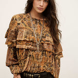 Blusa com Folhos Boho Chic Pixie | ba&sh