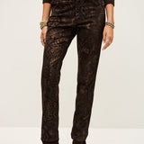 Calças Slim Fit com Print Pele de Cobra Stinsy | ba&sh