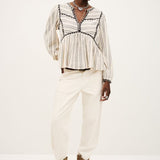 Blusa Ecru com Mangas Volumosas Sunny | ba&sh