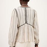 Blusa Ecru com Mangas Volumosas Sunny | ba&sh