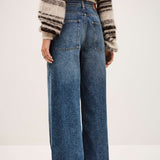 Jeans Straight Fit em Azul Denim Zoel | ba&sh