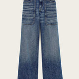 Jeans Straight Fit em Azul Denim Zoel | ba&sh