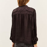 Camisa Cessia Berinjela com Folhos | BA&SH