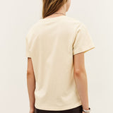 T-shirt Ioni Ecru com Print Universitário | BA&SH