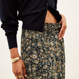 Saia Klap Kaki Midi Floral | BA&SH