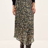 Saia Klap Kaki Midi Floral | BA&SH