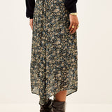 Saia Klap Kaki Midi Floral | BA&SH