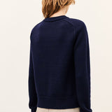 Camisola Lelyra Azul-Marinho em Lã com Ombreiras | BA&SH