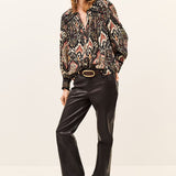 Camisa Zolie Preta Estampada | BA&SH