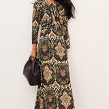 Vestido Zonoa Preto Midaxi Estampado | BA&SH