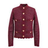 Cardigan Érica Bordeaux em Tricot | CECILIA PRADO