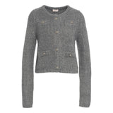 Cardigan Mistura de Alpaca e Lã Cinza | Liu Jo