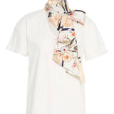 T-Shirt Branca com Lenço | LIU JO