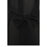 Vestido Camiseiro em Musselina Preto | LIU JO