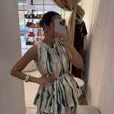Saia Amber em Linho com Print | LIVIANA CONTI