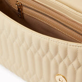 Mala de Ombro Small Bubbly em Ecru | Love Moschino