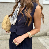 Vestido Midi Plissado com Efeito Colete | TWINSET