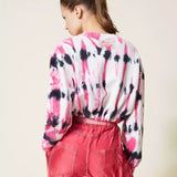 Camisola cropped tie-dye TWINSET