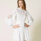 Vestido curto com bordado TWINSET