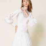 Vestido curto com bordado TWINSET