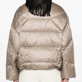 Casaco Acolchoado Cinzento com Gola | TWINSET