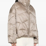Casaco Acolchoado Cinzento com Gola | TWINSET