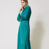 Vestido comprido jacquard TWINSET