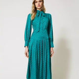 Vestido comprido jacquard TWINSET