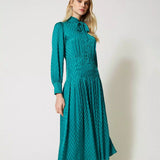 Vestido comprido jacquard TWINSET