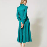 Vestido comprido jacquard TWINSET