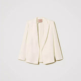Blazer aberto de mistura de linho TWINSET
