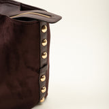 Mala de Ombro em Suede Castanho | LIUJO