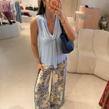 Calças Foulard Print Azul | LIU JO
