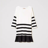 Vestido curto Twinset de malha às ricas com folho